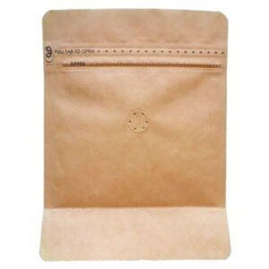 50 unidades de Bolsas kraft 250g con válvula y cierre Zipper (tipo canguro)