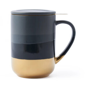Mug infusor cerámica negro Bhoro - 470ml