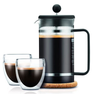 Set prensa francesa Bodum Bistro de 1 litro y 2 vasos
