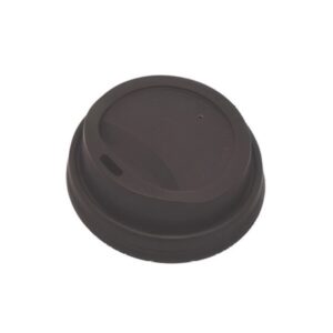 Tapas negras compostables para vasos - Caja de 1000 unidades